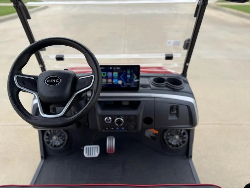 Red 2025 Epic E40FX Golf Cart for Sale image 8