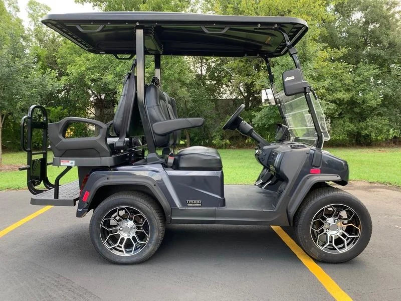 Black 2024 EVolution D5 Ranger 2+2 Golf Cart for Sale image 5