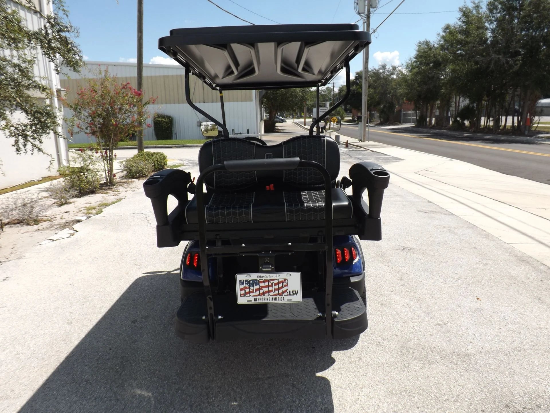 Blue 2023 HONOR LSV 2+2 G1 Lifted Lithium Golf Cart for Sale image 3