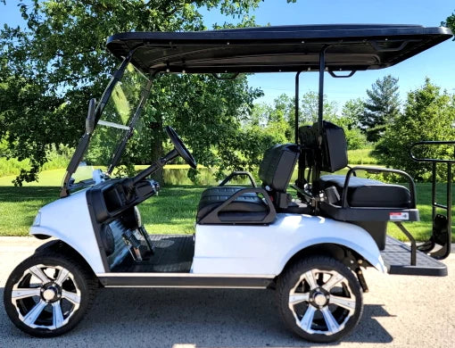 2024 Evolution 48v Lithium Electric Golf Cart with Custom Rims & Flip Seat image 1