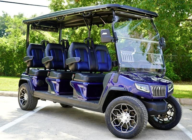 Blue 2024 EVolution D5 Ranger 6 Golf Cart for Sale image 4