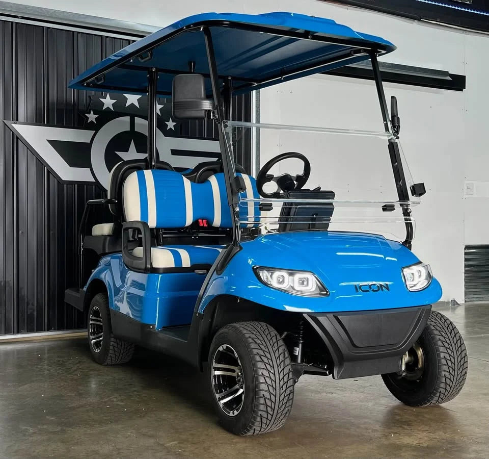 Blue 2024 Icon EV I40 Golf Cart for Sale image 3