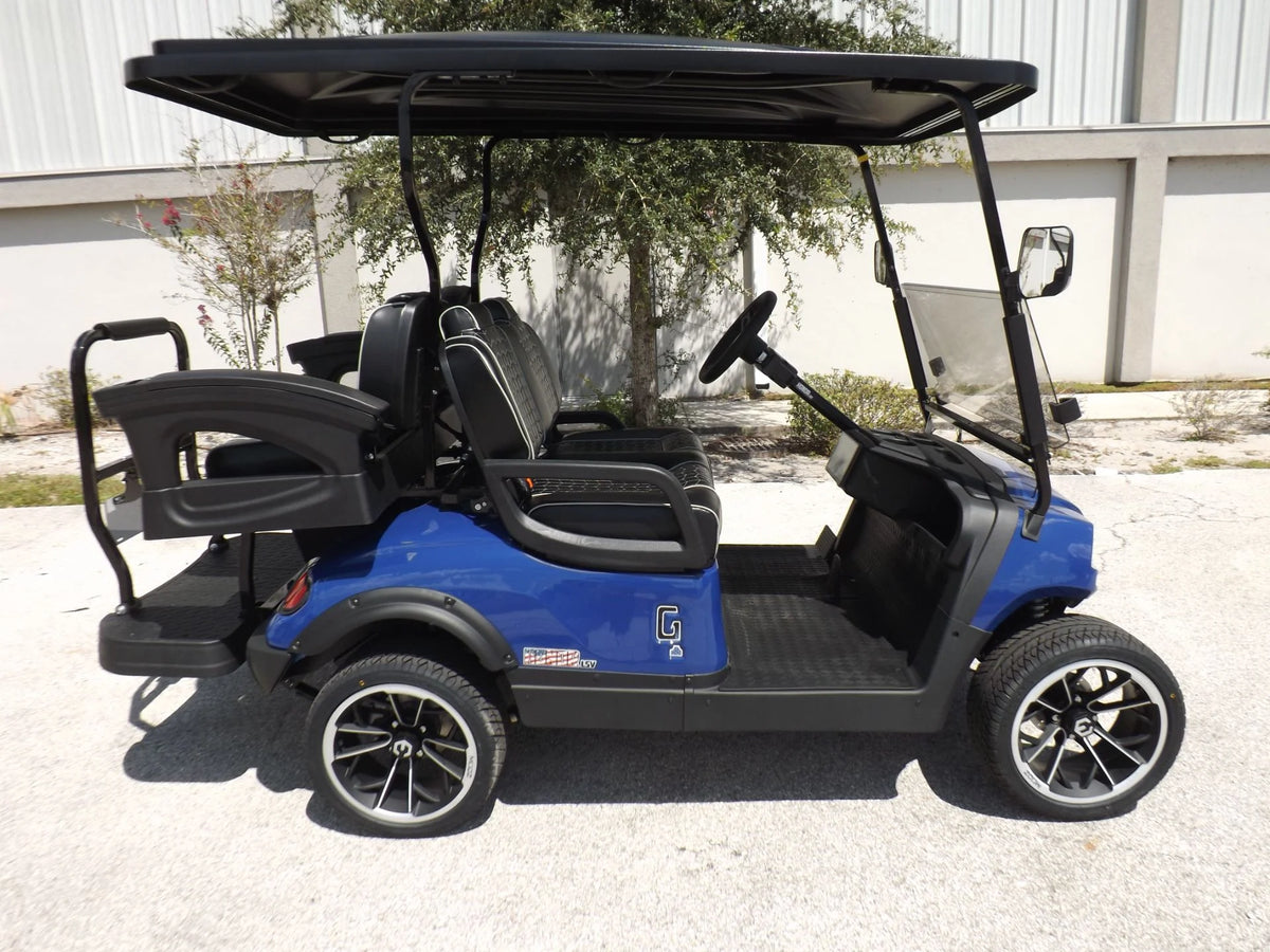 Blue 2023 HONOR LSV 2+2 G1 Lifted Lithium Golf Cart for Sale image 2