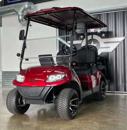 Red 2024 Icon EV I40 Golf Cart for Sale image 2