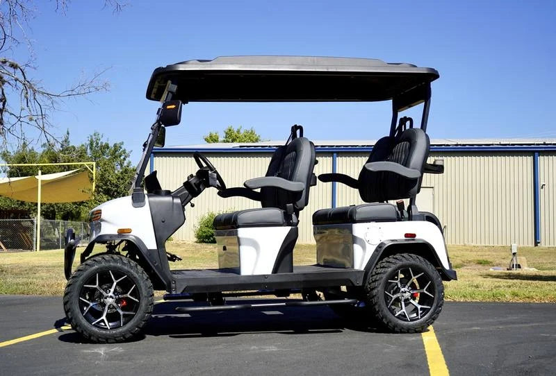 White 2024 Denago EV Rover XL Golf Cart for Sale image 2