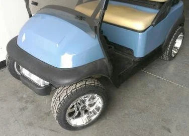 Blue 48v Electric Club Car Precedent Golf Cart with Custom Rims & Tires image 2