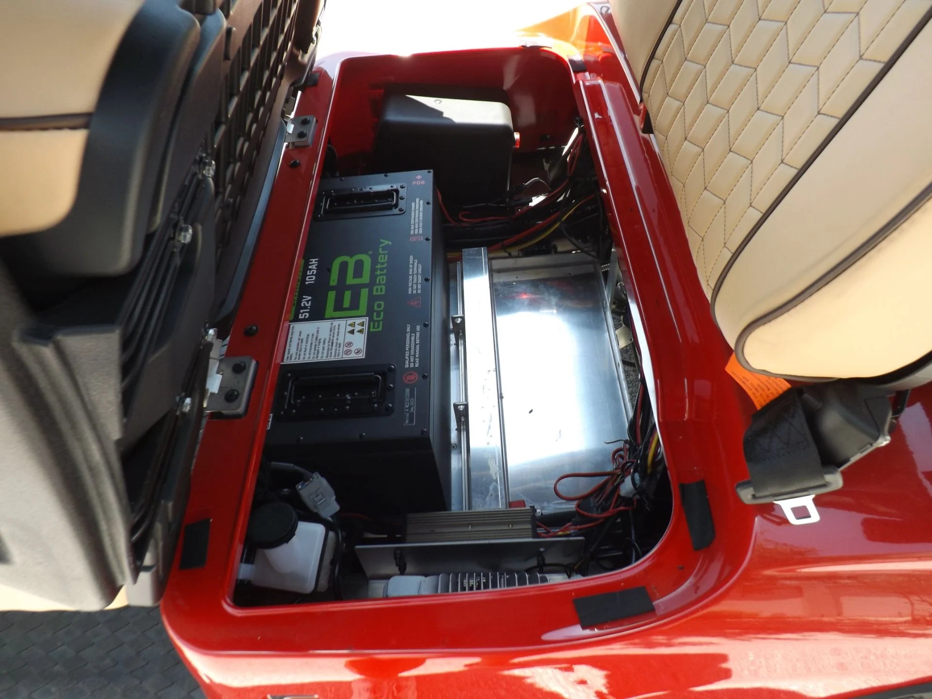Red 2024 HONOR LSV 2+2 G1 Lifted Lithium Golf Cart for Sale image 18