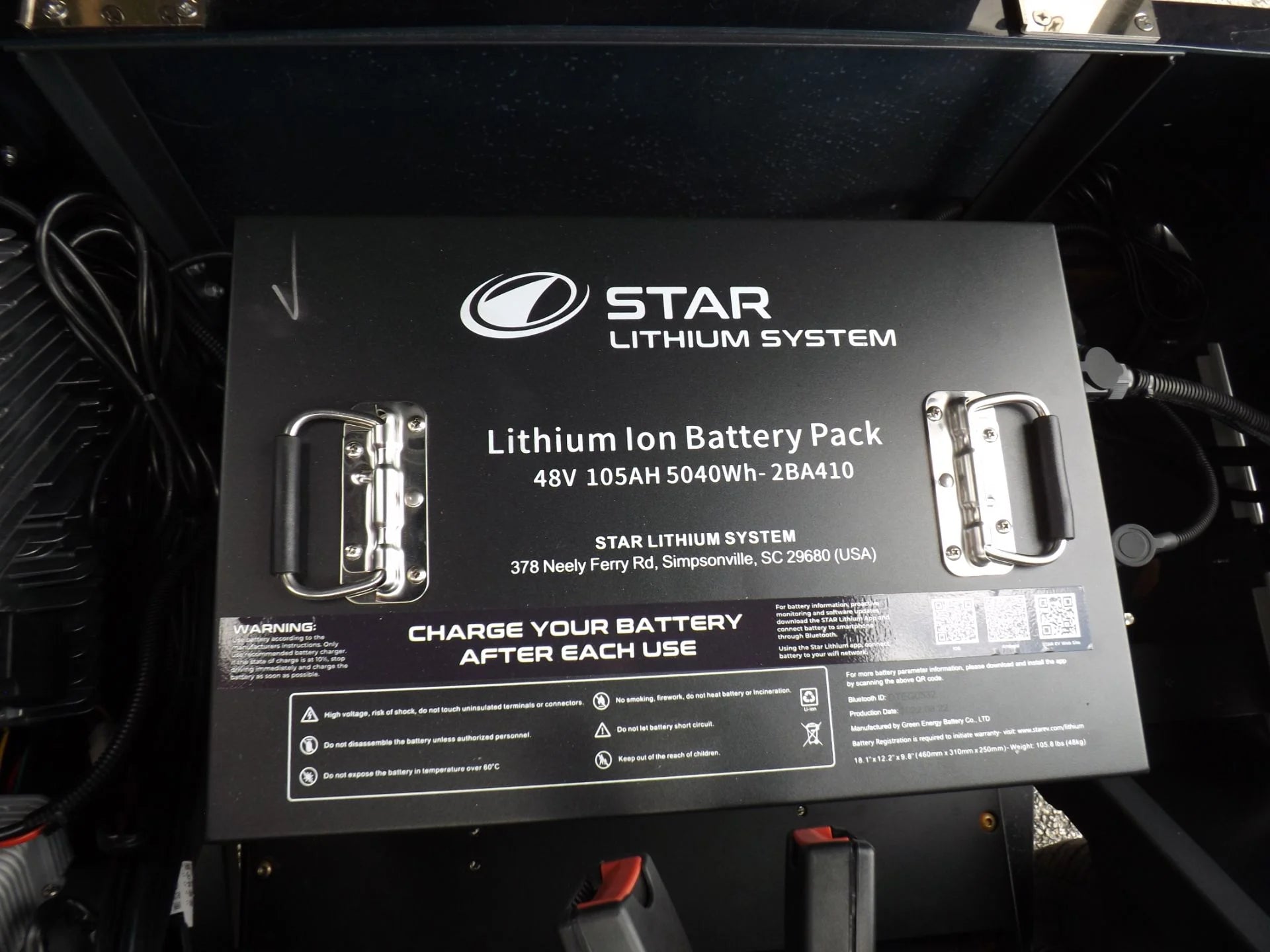 Black 2024 Star EV SIRIUS 4 Forward Lithium Golf Cart for Sale image 21