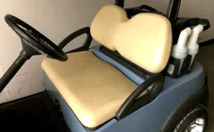 Blue 48v Electric Club Car Precedent Golf Cart with Custom Rims & Tires image 3