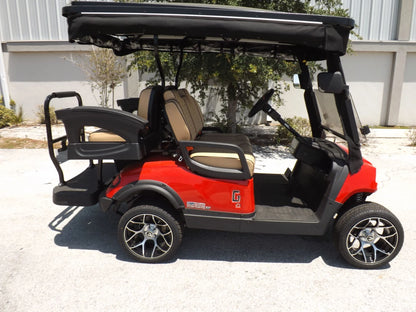 Red 2024 HONOR LSV 2+2 G1 Lifted Lithium Golf Cart for Sale image 2