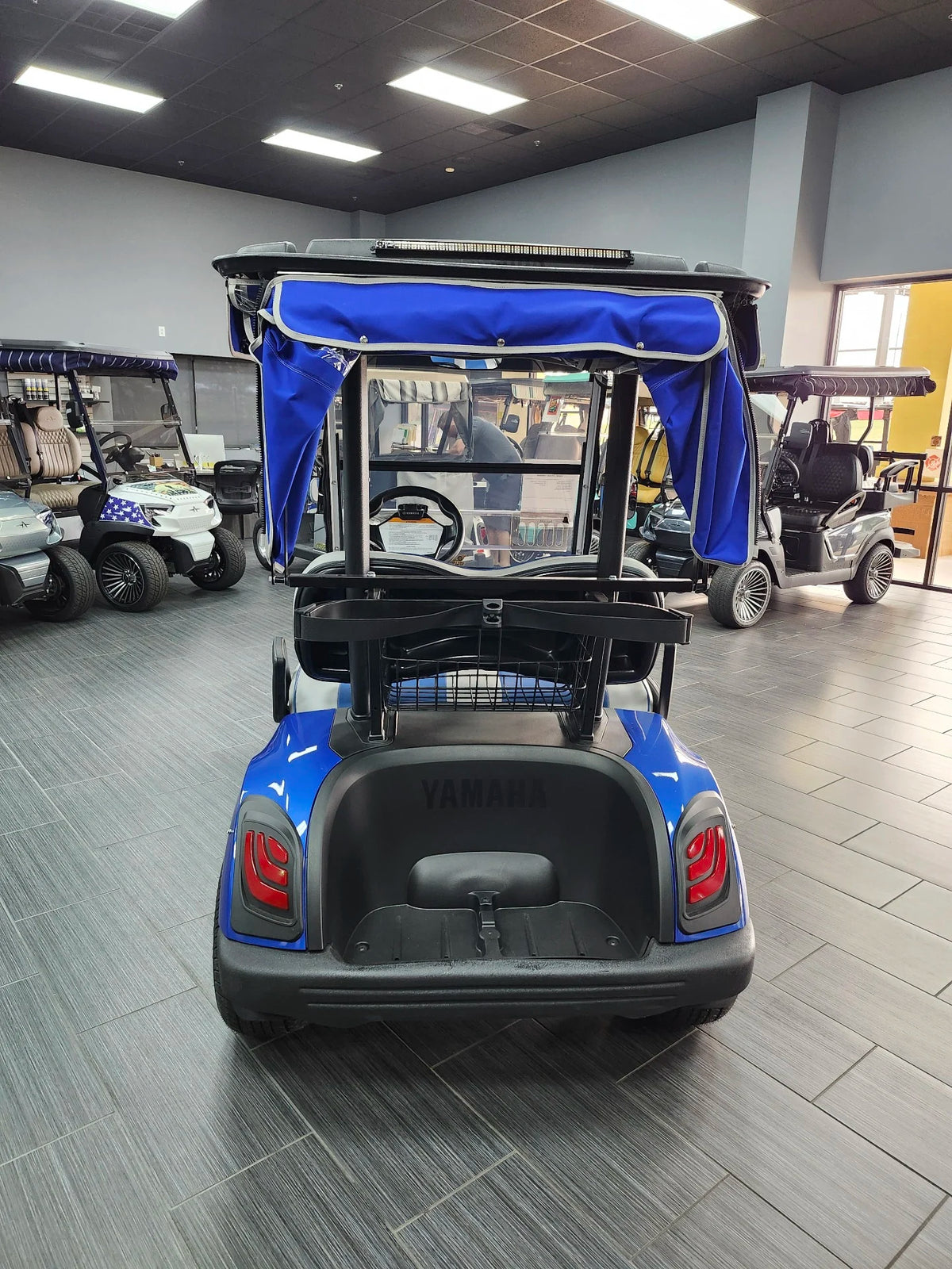 Blue 2021 Yamaha Drive 2 QuieTech EFI Golf Cart for Sale image 4