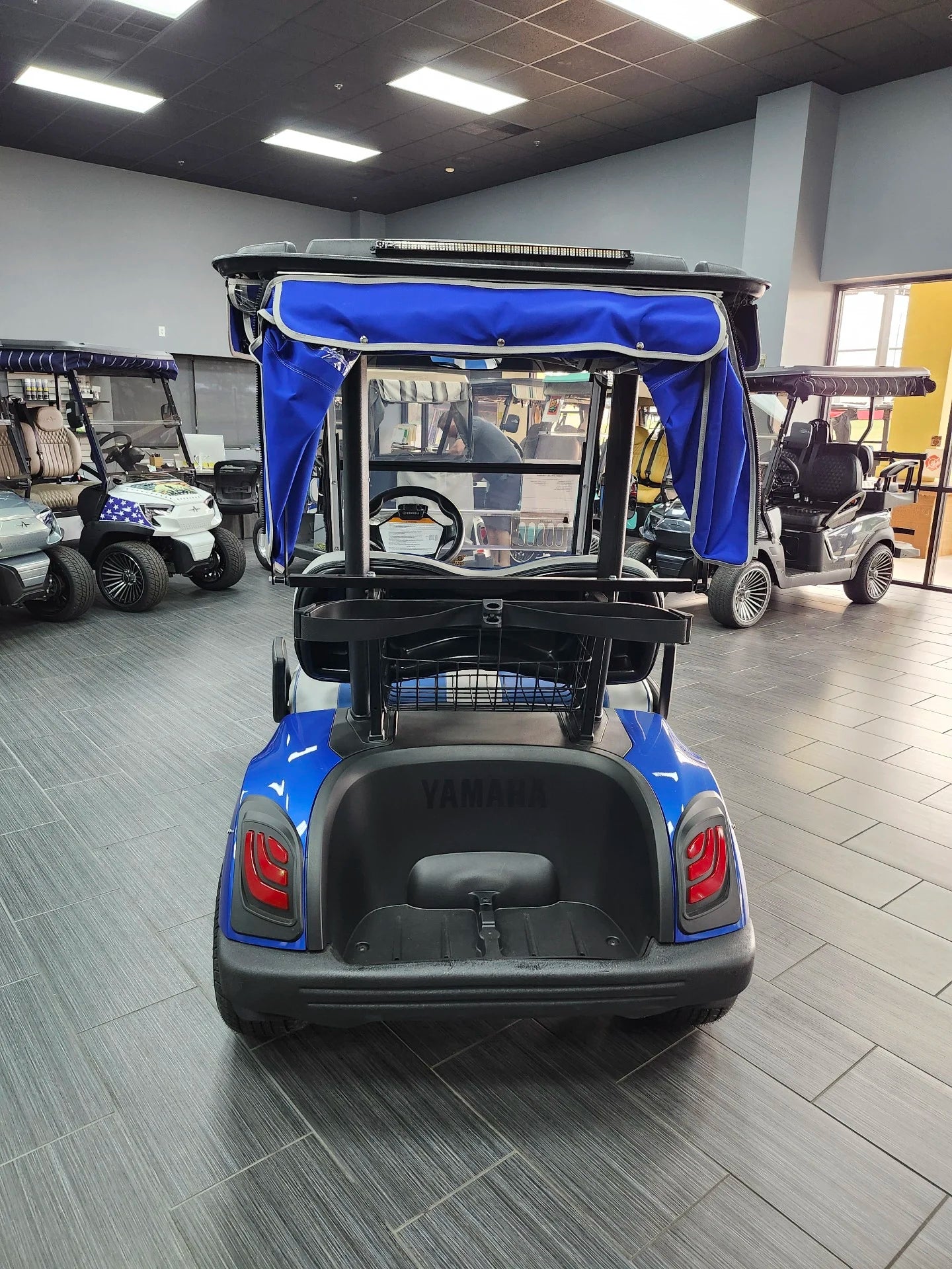Blue 2021 Yamaha Drive 2 QuieTech EFI Golf Cart for Sale image 4