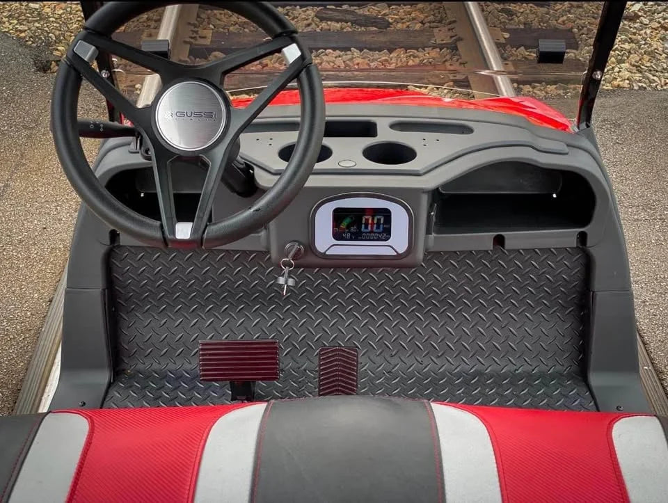 Red 2022 Alpha EV 2+2 Sport Golf Cart for Sale image 7
