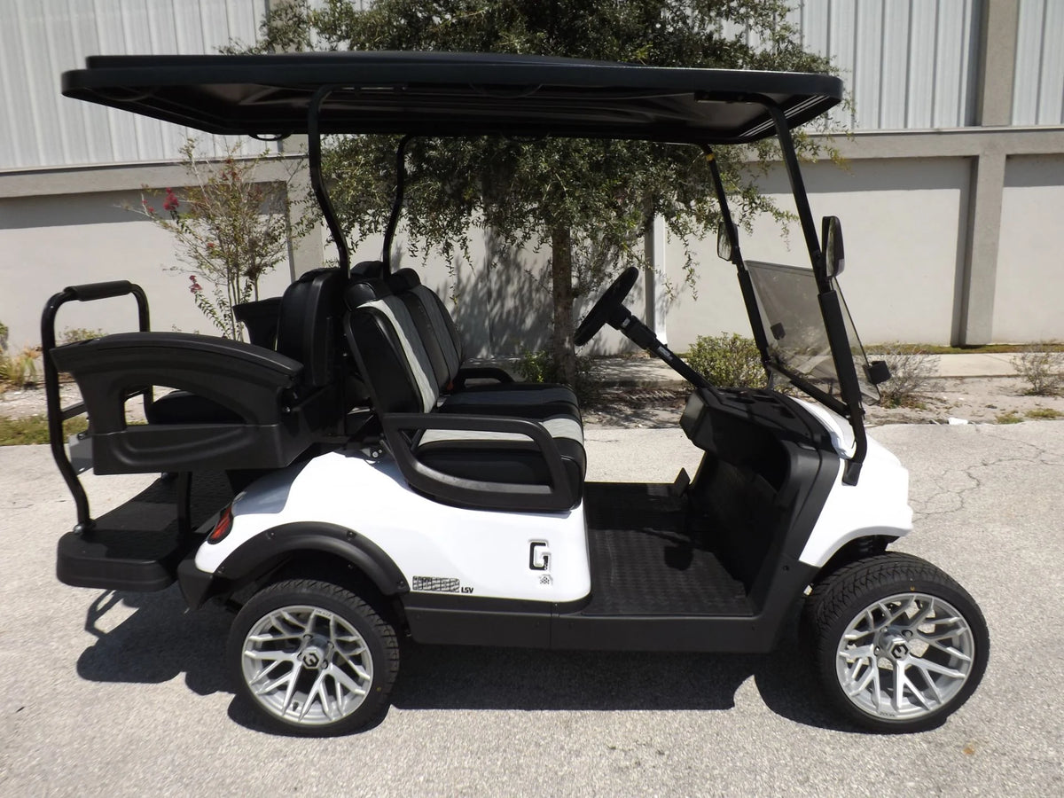 White 2023 HONOR LSV 2+2 G1 Lifted Lithium Golf Cart for Sale image 2