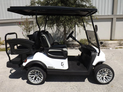 White 2023 HONOR LSV 2+2 G1 Lifted Lithium Golf Cart for Sale image 2