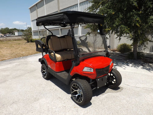 Red 2024 HONOR LSV 2+2 G1 Lifted Lithium Golf Cart for Sale image 0
