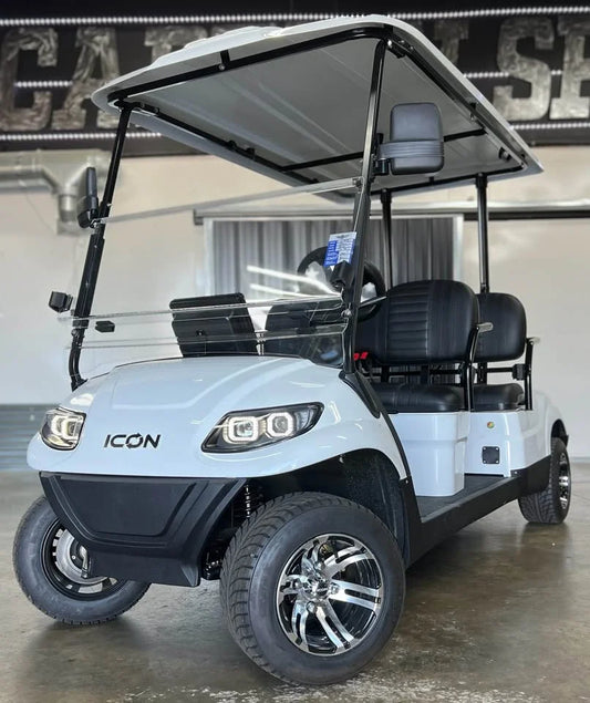 White 2024 Icon EV i40F Golf Cart for Sale image 0