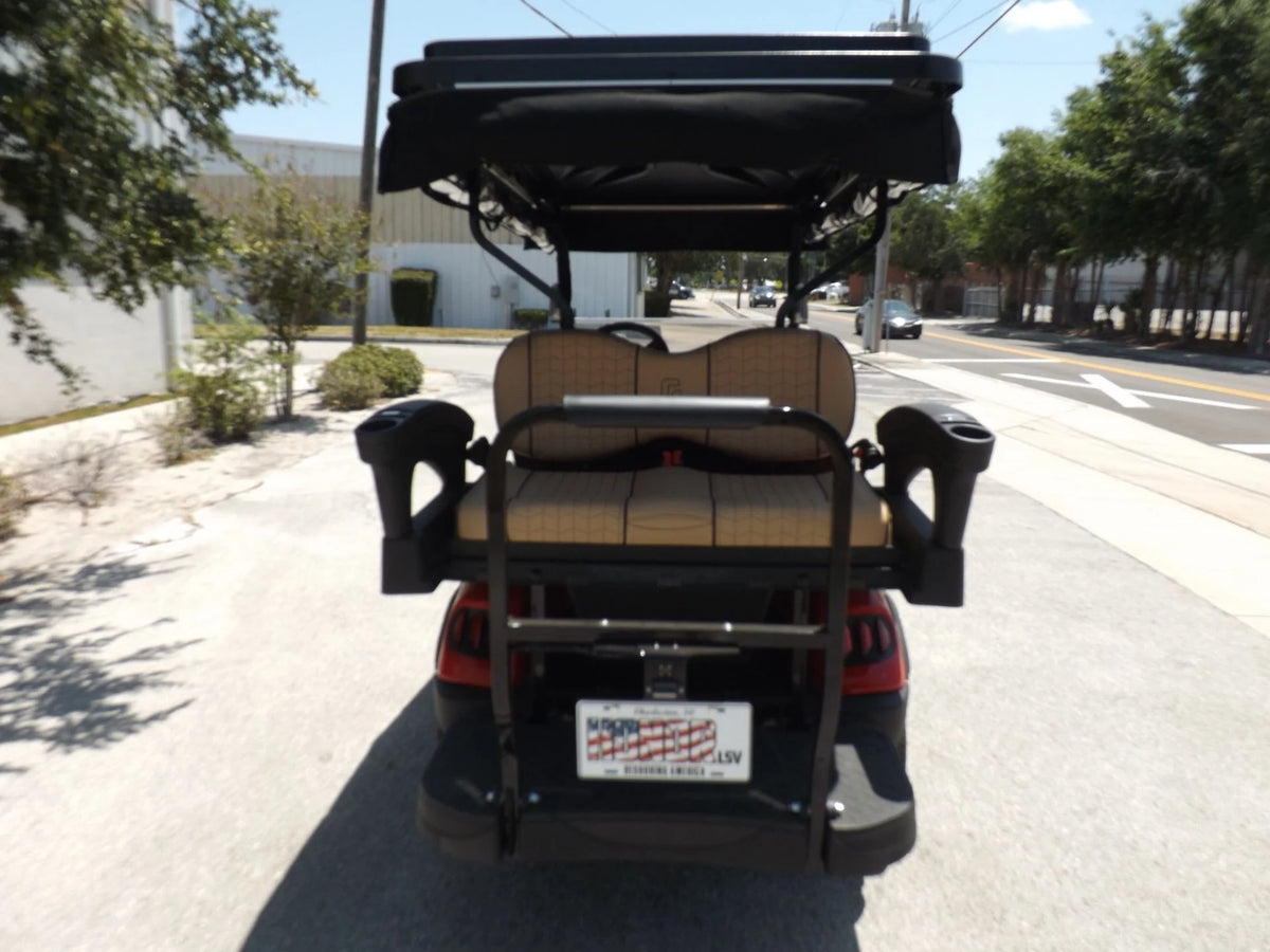 Red 2024 HONOR LSV 2+2 G1 Lifted Lithium Golf Cart for Sale image 3