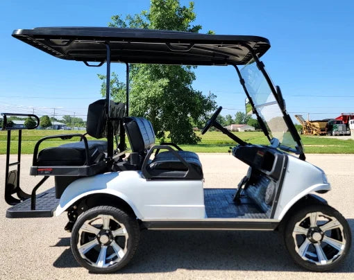 2024 Evolution 48v Lithium Electric Golf Cart with Custom Rims & Flip Seat image 2