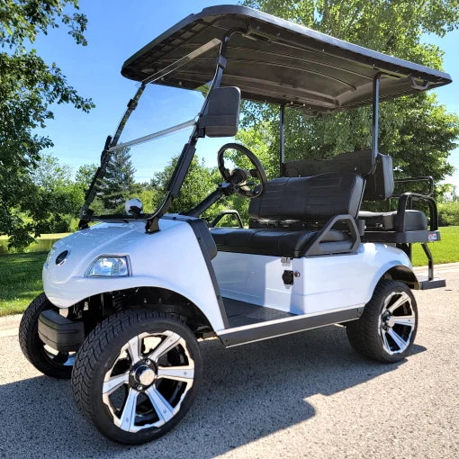 2024 Evolution 48v Lithium Electric Golf Cart with Custom Rims & Flip Seat image 0