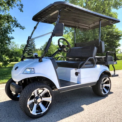 2024 Evolution 48v Lithium Electric Golf Cart with Custom Rims & Flip Seat image 0