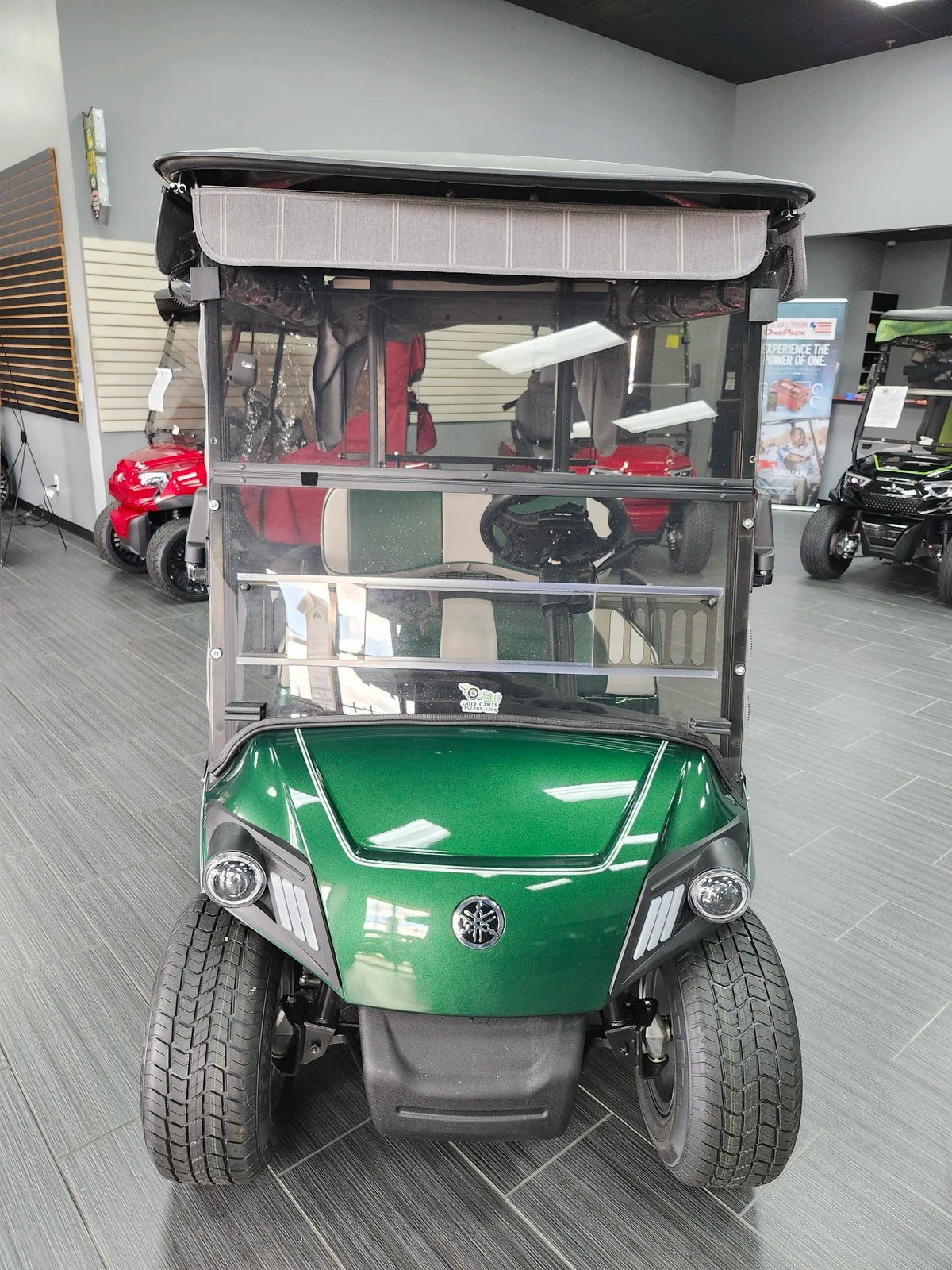 Green 2021 Yamaha Drive 2 QuieTech EFI Golf Cart for Sale image 1