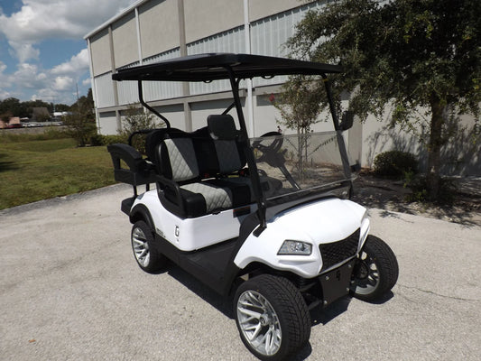 White 2023 HONOR LSV 2+2 G1 Lifted Lithium Golf Cart for Sale image 0