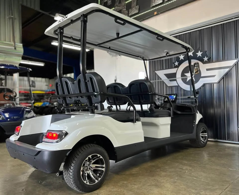 White 2024 Icon EV i40F Golf Cart for Sale image 6