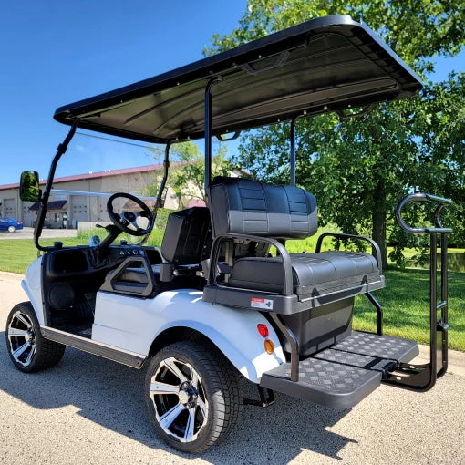 2024 Evolution 48v Lithium Electric Golf Cart with Custom Rims & Flip Seat image 3