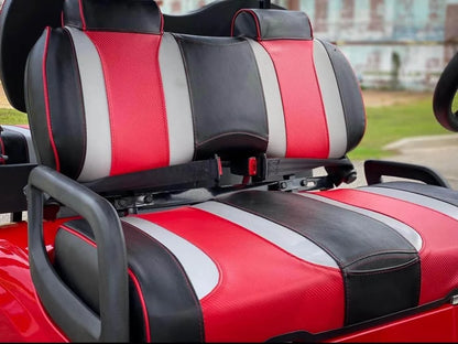Red 2022 Alpha EV 2+2 Sport Golf Cart for Sale image 4