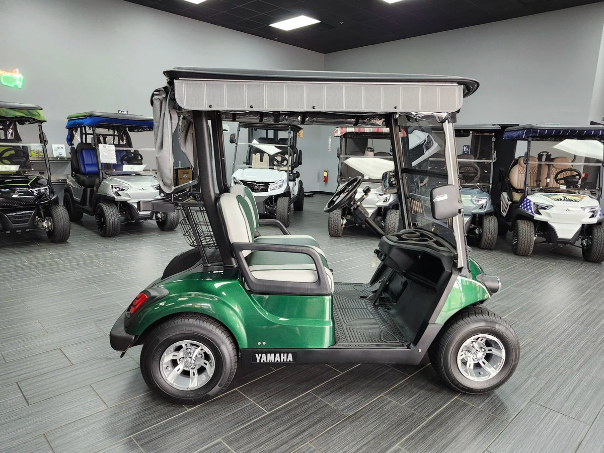 Green 2021 Yamaha Drive 2 QuieTech EFI Golf Cart for Sale image 3
