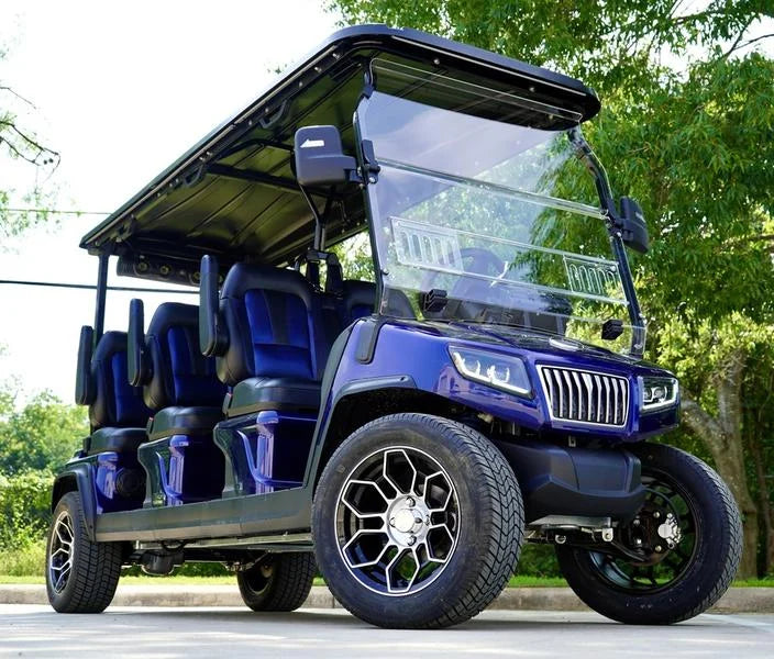 Blue 2024 EVolution D5 Ranger 6 Golf Cart for Sale image 1