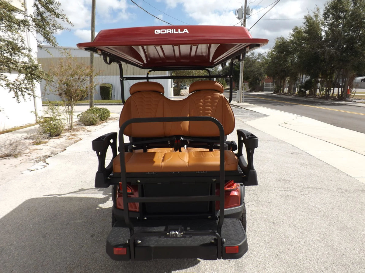 Red 2024 GORILLA G4 LI 4 Pass Lithium Golf Cart for Sale image 3