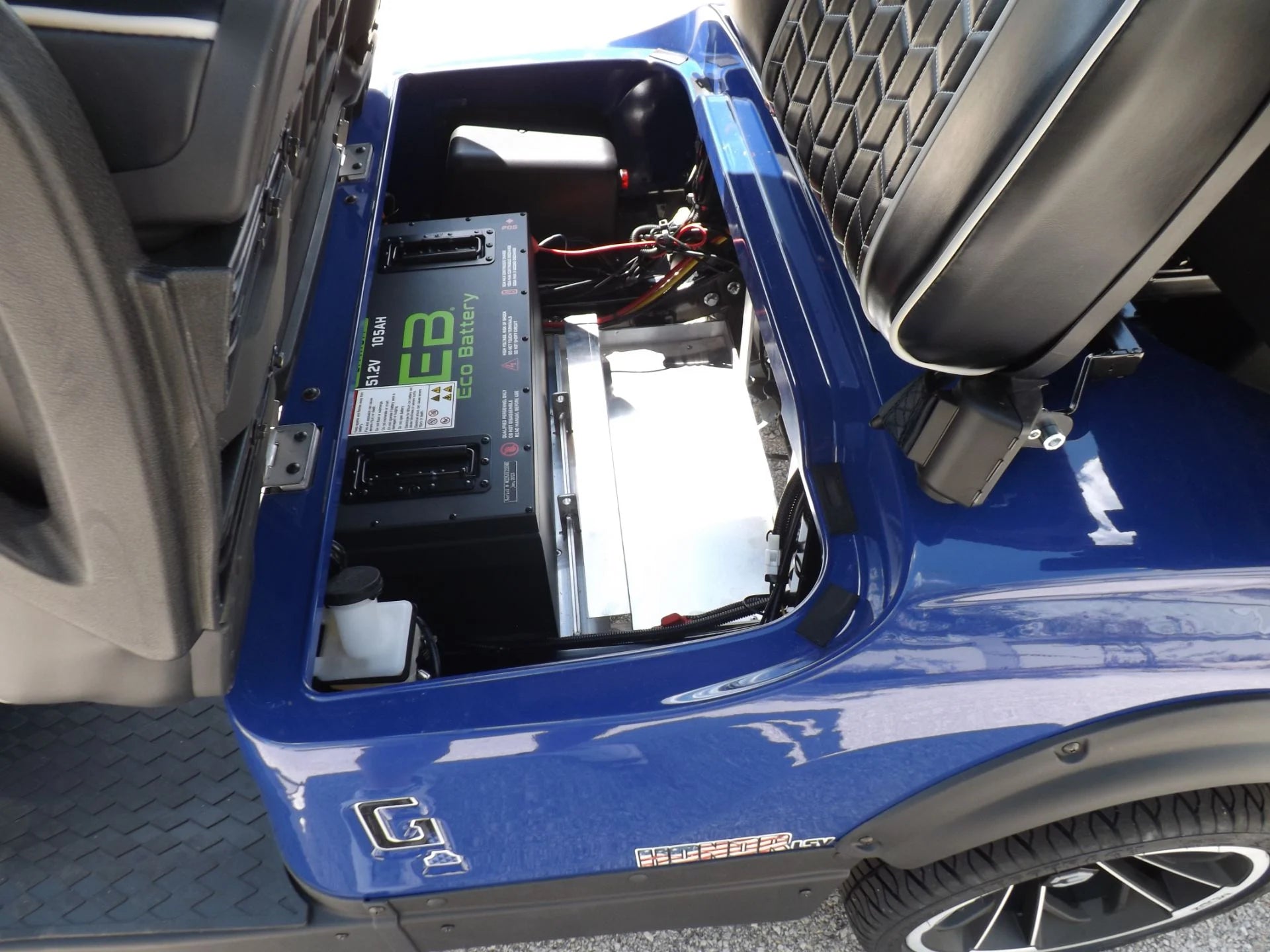 Blue 2023 HONOR LSV 2+2 G1 Lifted Lithium Golf Cart for Sale image 17