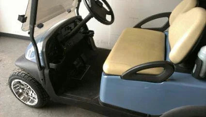 Blue 48v Electric Club Car Precedent Golf Cart with Custom Rims & Tires image 5