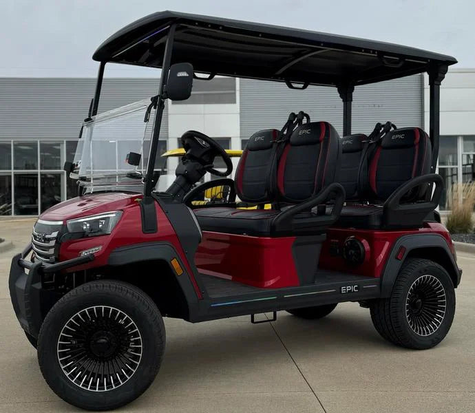 Red 2025 Epic E40FX Golf Cart for Sale image 2